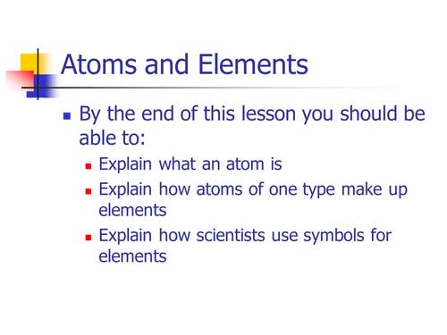 What are elements made of ppt HT