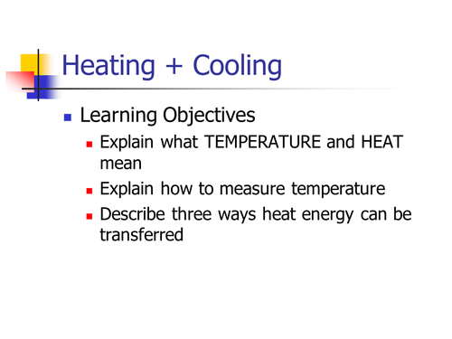 Heat energy and temperature HT