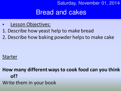 Bread and cake HT