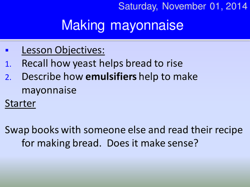 making mayonnaise HT
