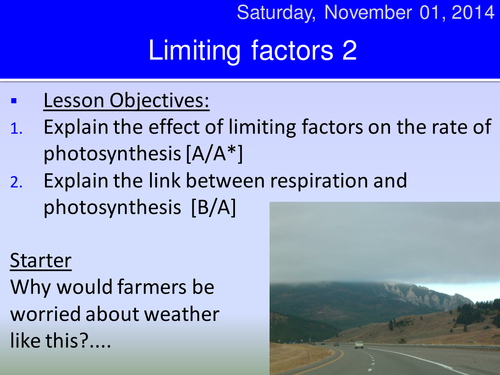 Limiting factors 2 HT