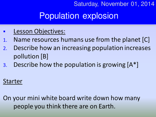 Population explosion HT