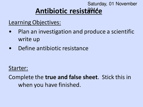 Antibiotic resistance HT