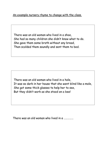 Year 2 silly stuff poetry lesson plan and smartboard