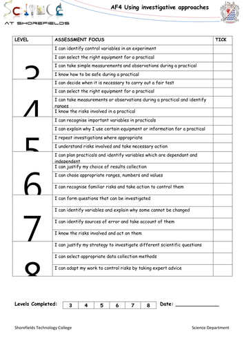 APP Science Student Record Booklet