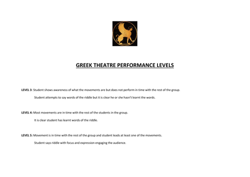 Greek Theatre: focus on the role of the chorus