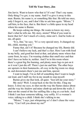 Literacy - Creative writing Street Child Resources WEEK 1