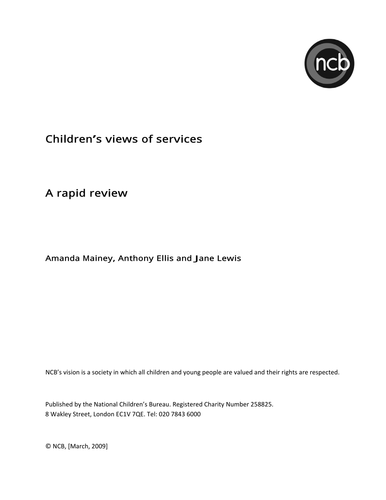 Children's Views of Services