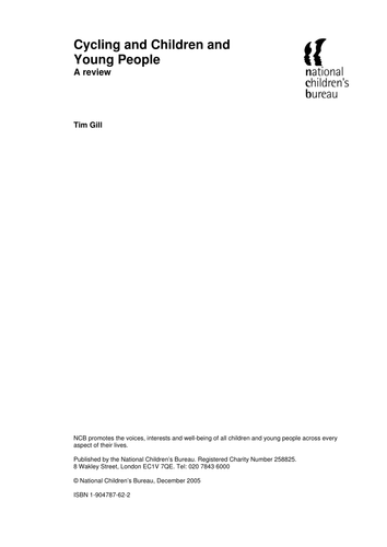 Cycling and young people