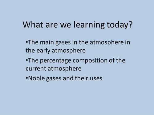 Gases in the atmosphere