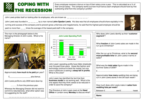 John Lewis - Coping with the Recession - Episode 1