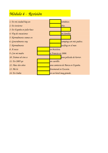 Spanish Revision Quiz - 'El turismo'