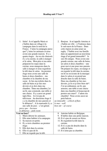 Reading Module 5 Métro 1
