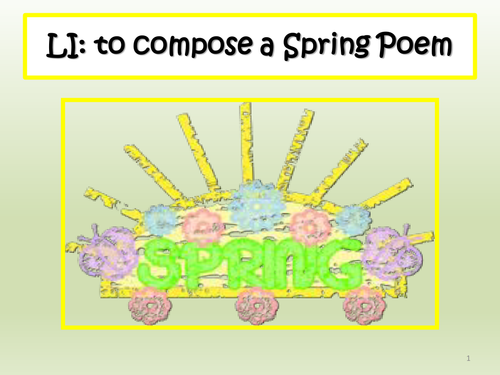Spring  and Easter Poetry Lesson : Acrostic and Free Verse