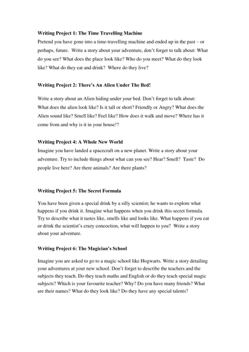 Creative writing titles for grade 3