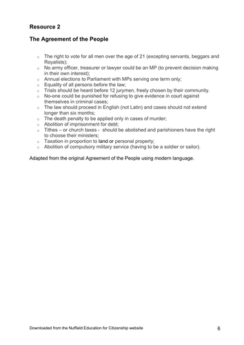 Are the Leveller's ideas about rights applicable ?