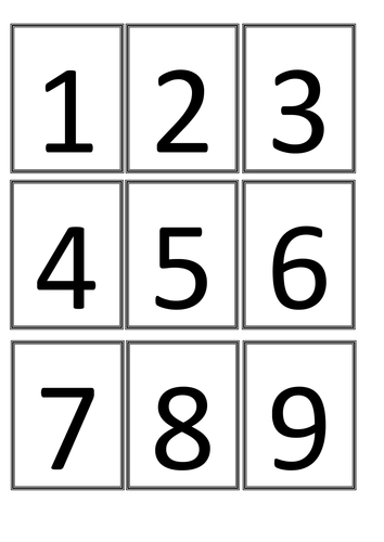 number cards teaching resources