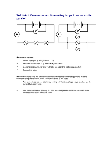 Components in series and parallel
