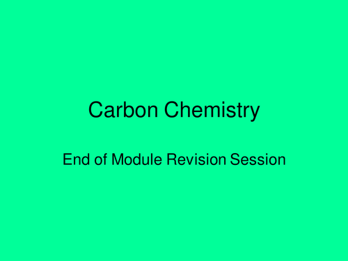 GatewaySci Carbon Chemistry Revision Resource
