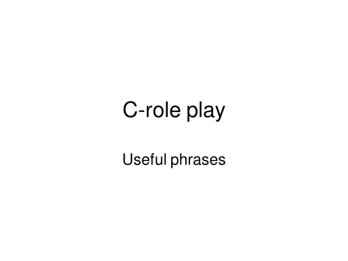 c role-play