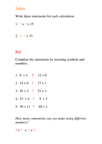 Greater than Less than