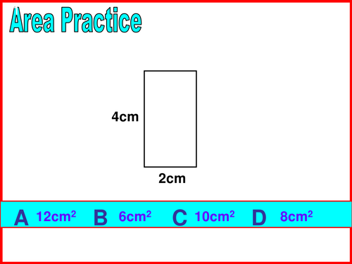 'Area of a Rectangle Quiz ' SSM Level 5 | Teaching Resources