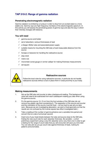 Properties of radiations
