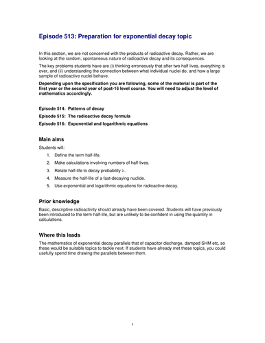 Exponential decay topic