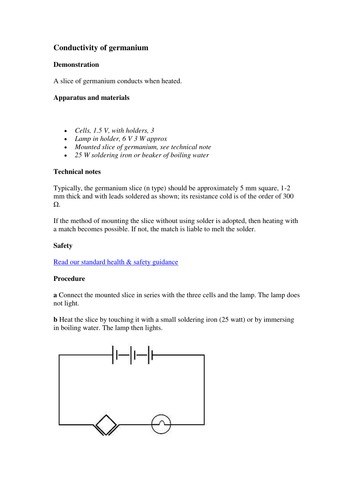 Conductivity of germanium