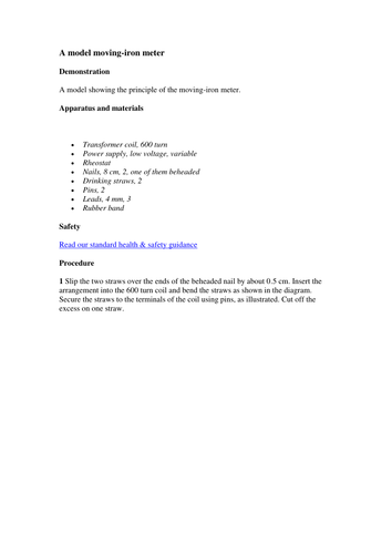 A model moving-iron meter