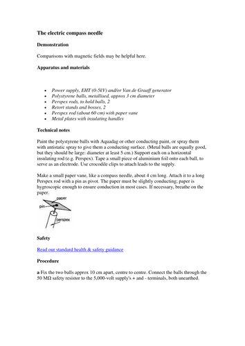 The electric compass needle