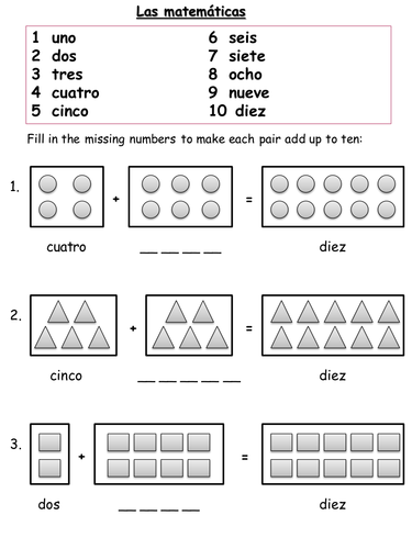 spanish number worksheets 11 20