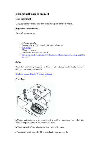 Magnetic field inside an open coil