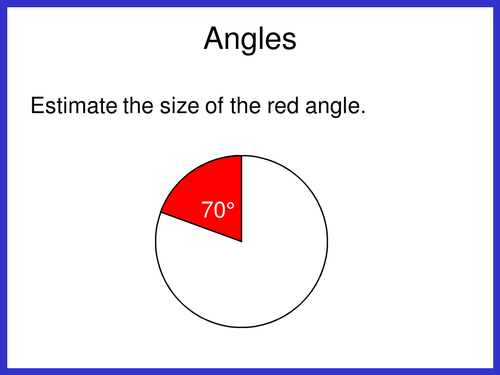 Estimating Angles: Starter Activity