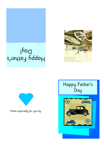 Father's Day card, note and poem