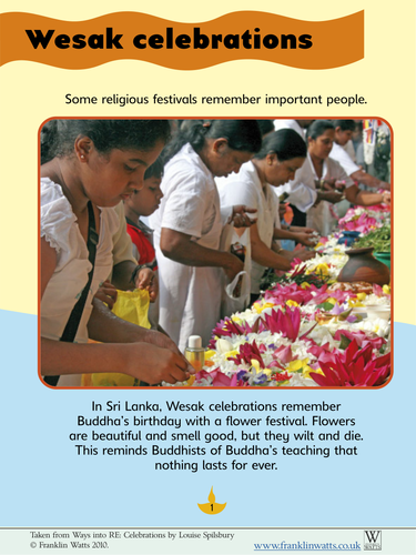 Wesak information and worksheet