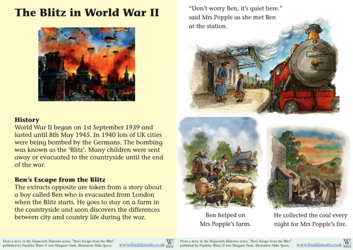 Escape the Blitz literacy worksheet