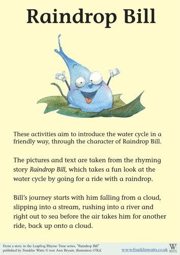 Raindrop Bill - a fun look at the water cycle