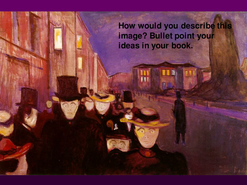 Poetic / figurative techniques lesson using Munch