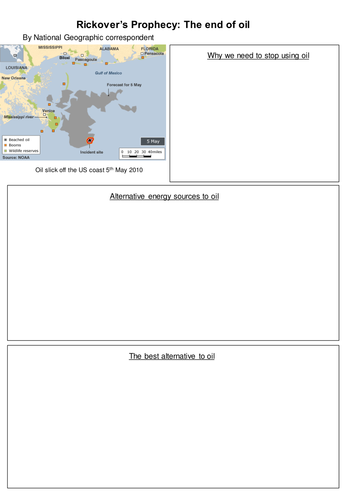 Energy Source: The End of Oil Worksheet