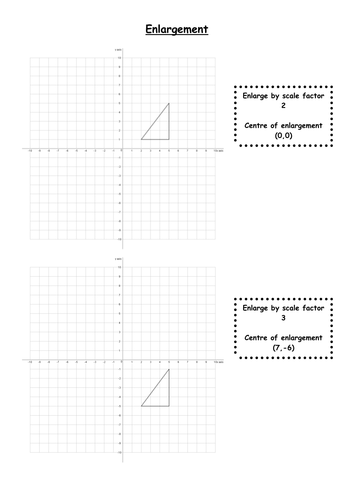 Enlargement Worksheet