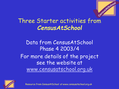 Census at Schools Starter