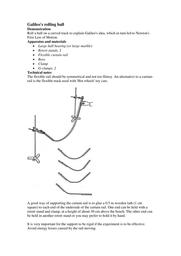 Galileo's rolling ball
