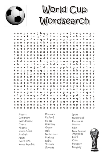 2014 world cup wordsearch by tomremnant uk teaching resources tes