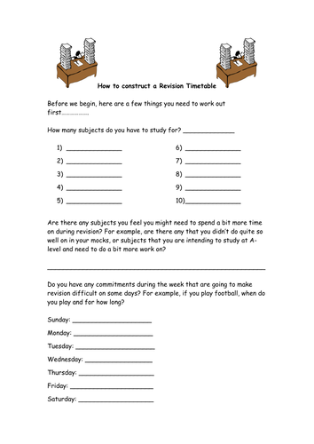 Revision Timetabling made simple!