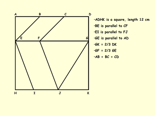 Area of Quadrilaterals and Triangles Puzzle