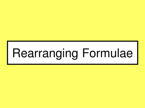 Rearranging Formulae, making X the subject