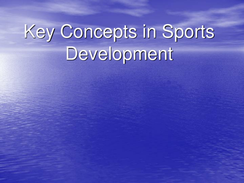 Sports Development Continuum Presentation