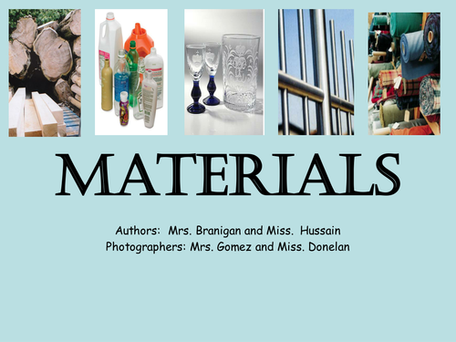 Materials PPT Booklet, science, English