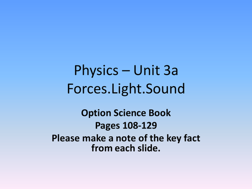 Physics AQA 3A revision slide show